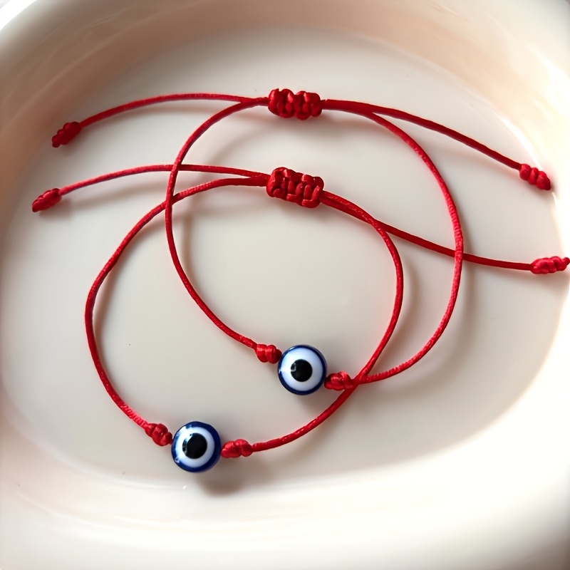 Evil Eye Couple Bracelet, Retro Blue Thread Hand Accessory